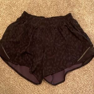 Black printed hotty hot shorts